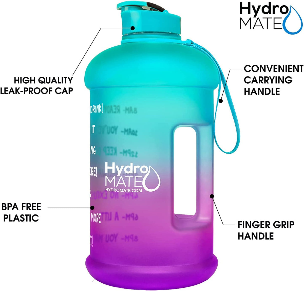 64 oz Half Gallon Water Bottle with Handle Z870601