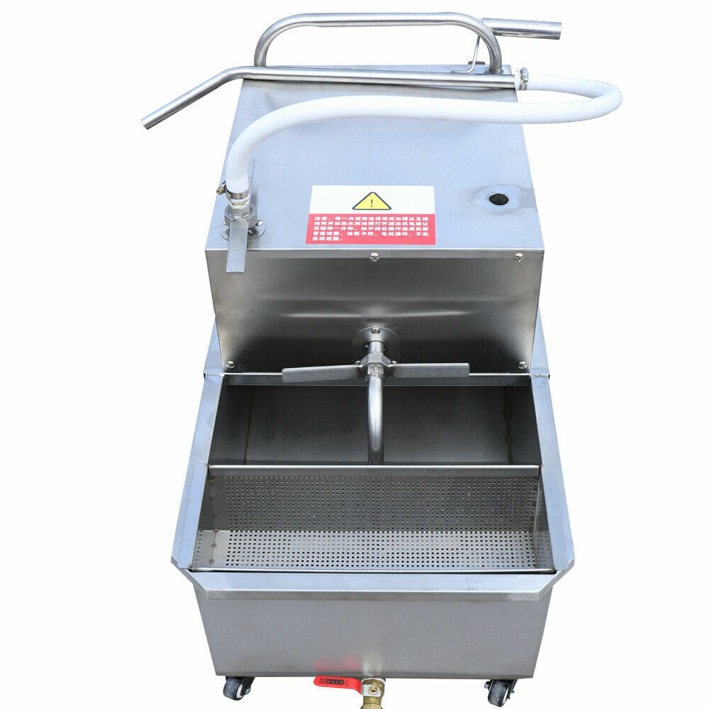 55L Fryer Oil Filter Cart Machine Commercial Kitchen Filtration System 110v/60hz P70198