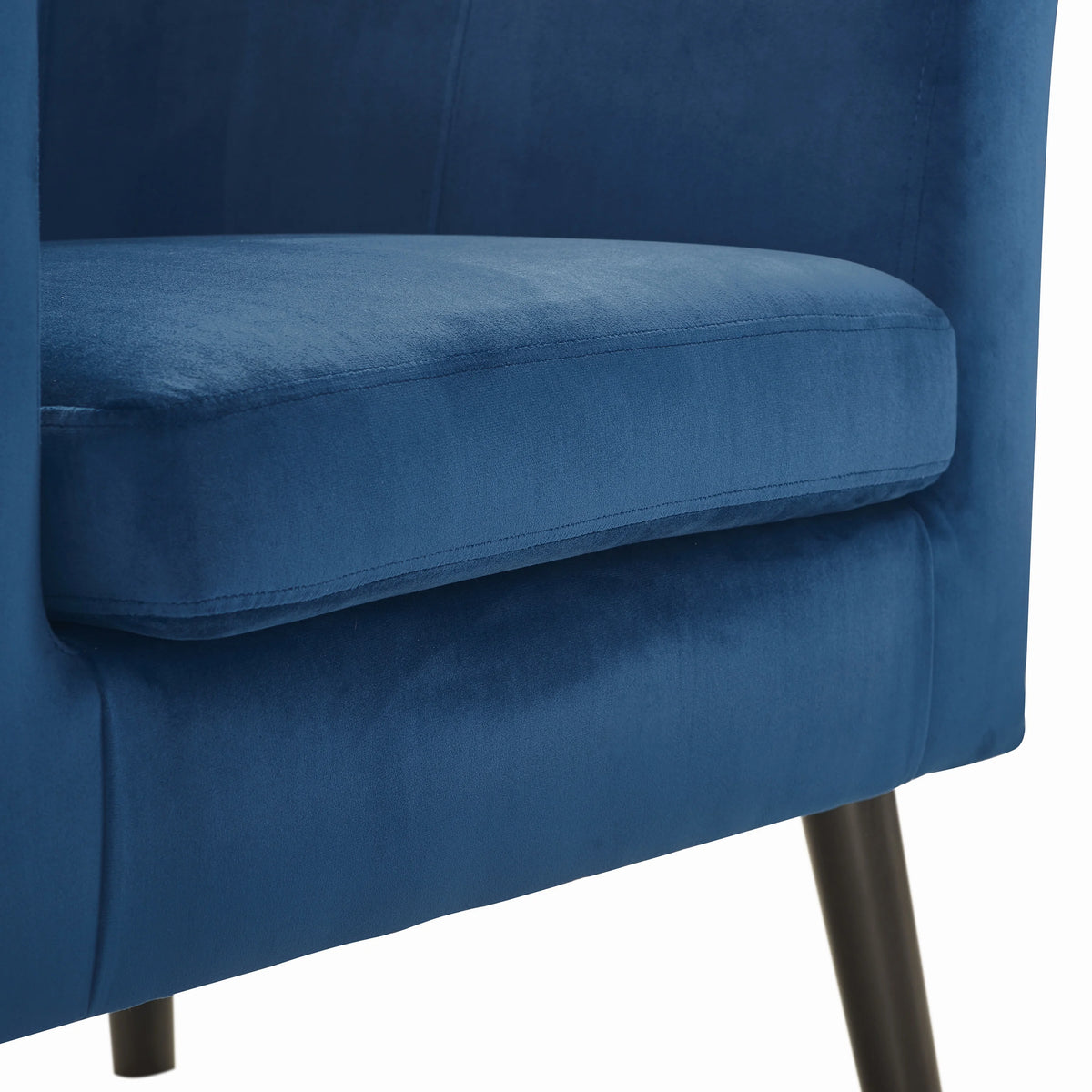 Blue Tufted Velvet Accent Tub Chair N246