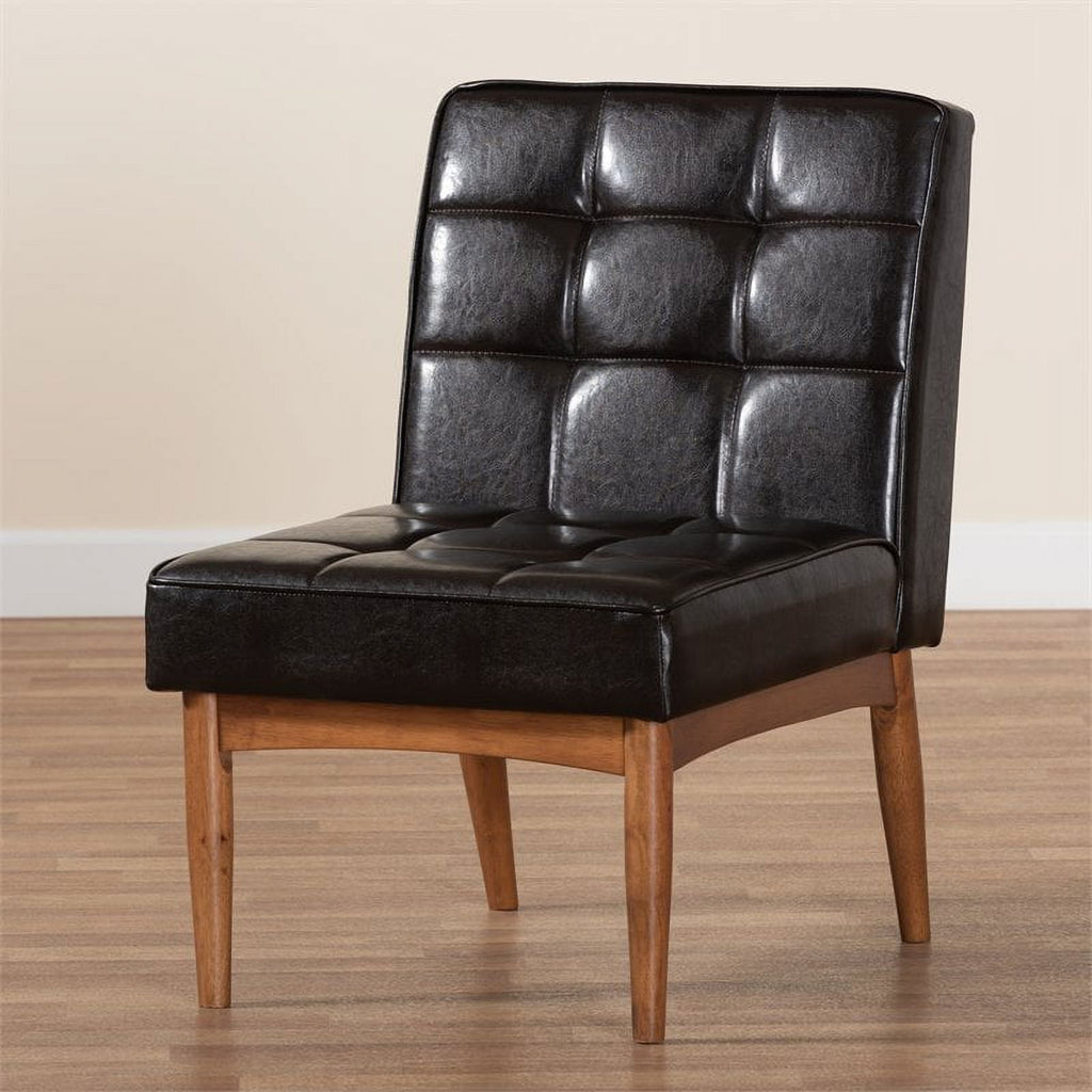Brown Finished Wood Dining Chair L2316