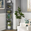 Gray 5-Shelf Corner Bookcase N897848