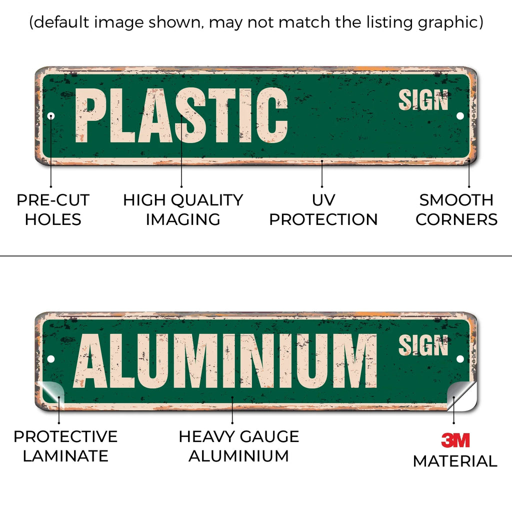 Vintage Aluminum Metal Sign K823