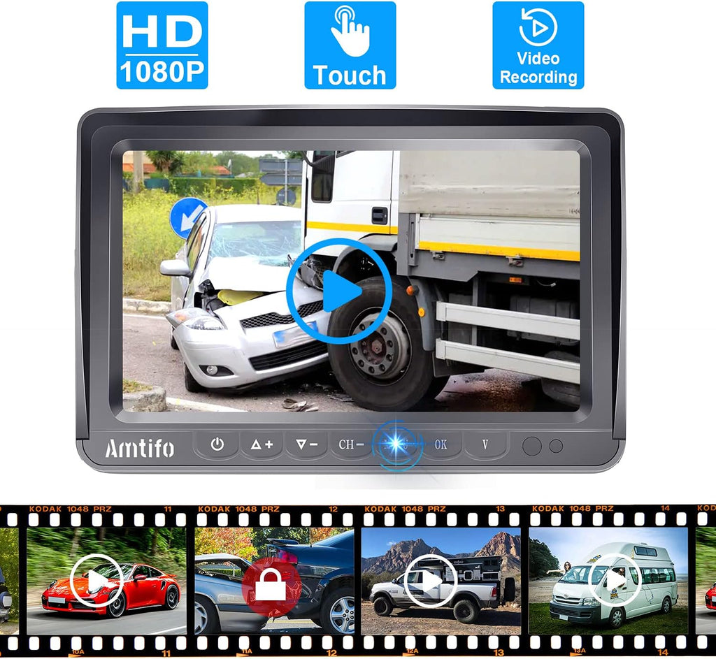 7 Inch DVR Monitor Wireless HD 1080P Backup Camera System U382