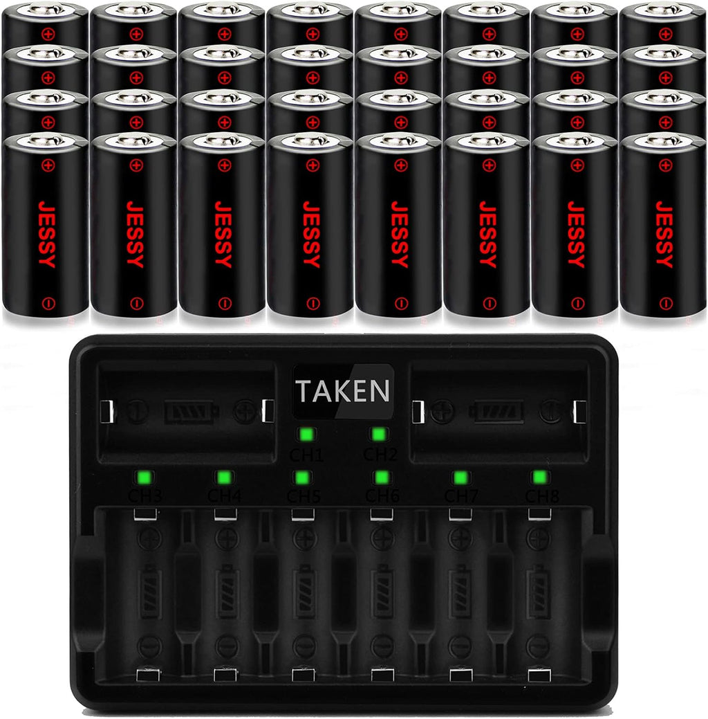 16 Pack Rechargeable Lithium Batteries 750mAh 3.7V with Charger I624207