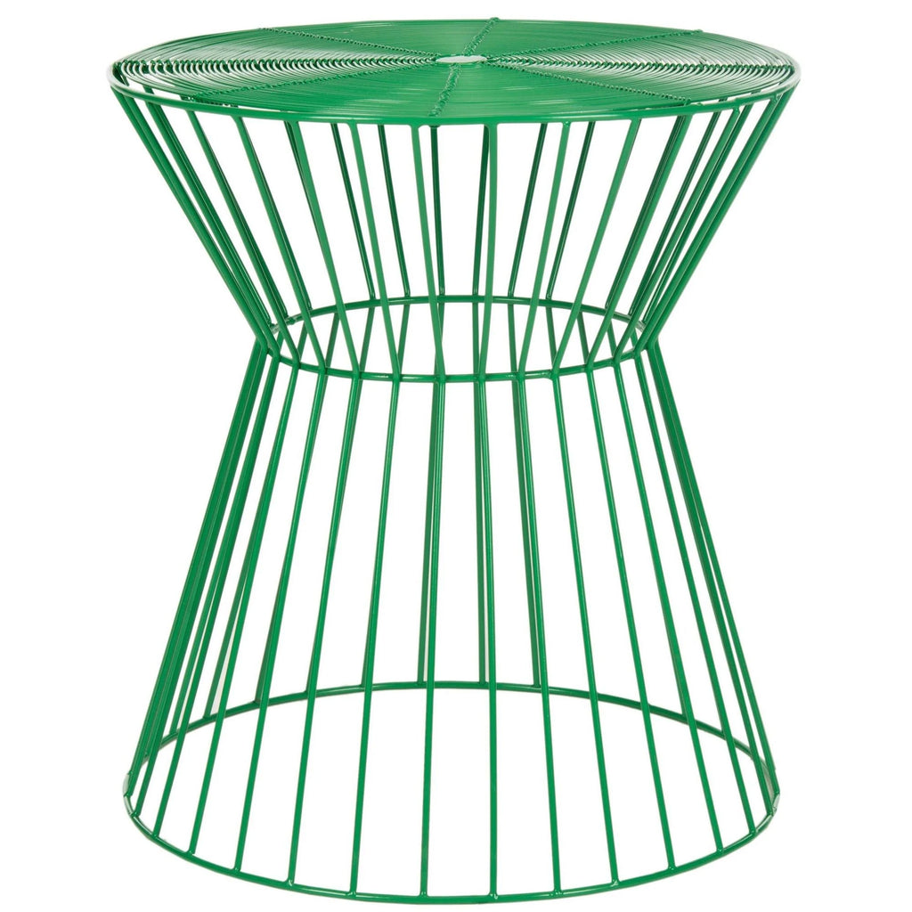 Green Iron Wire Stool R3643