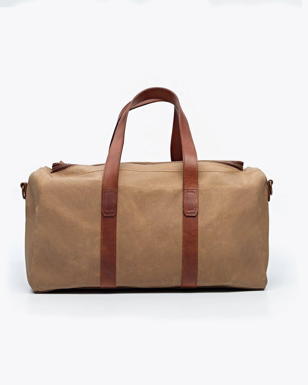 Leather Waxed Canvas Weekender Bag H6943
