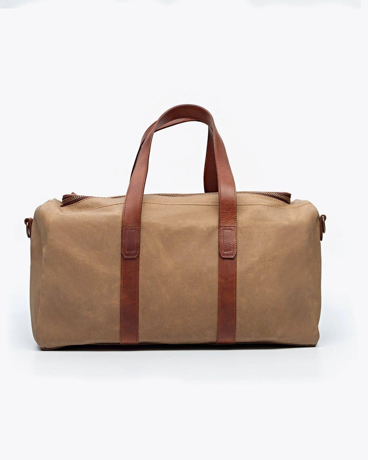 Leather Waxed Canvas Weekender Bag H6943
