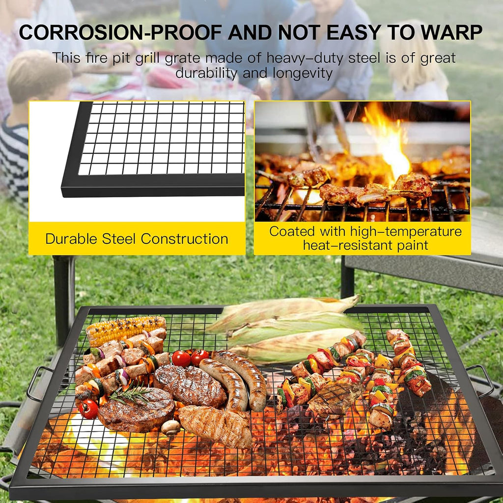 36×36inch Steel Campfire Grill Grate with Handles N1070