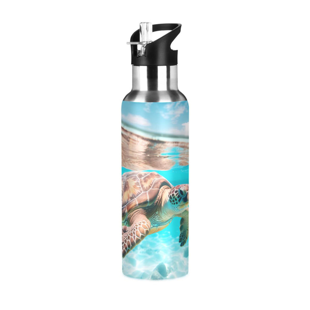 20 oz Insulated Stainless Steel Thermos Bottle with Straw Lid V143