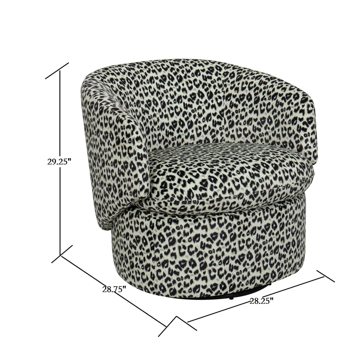 Leopard Swivel Barrel Chair T37569