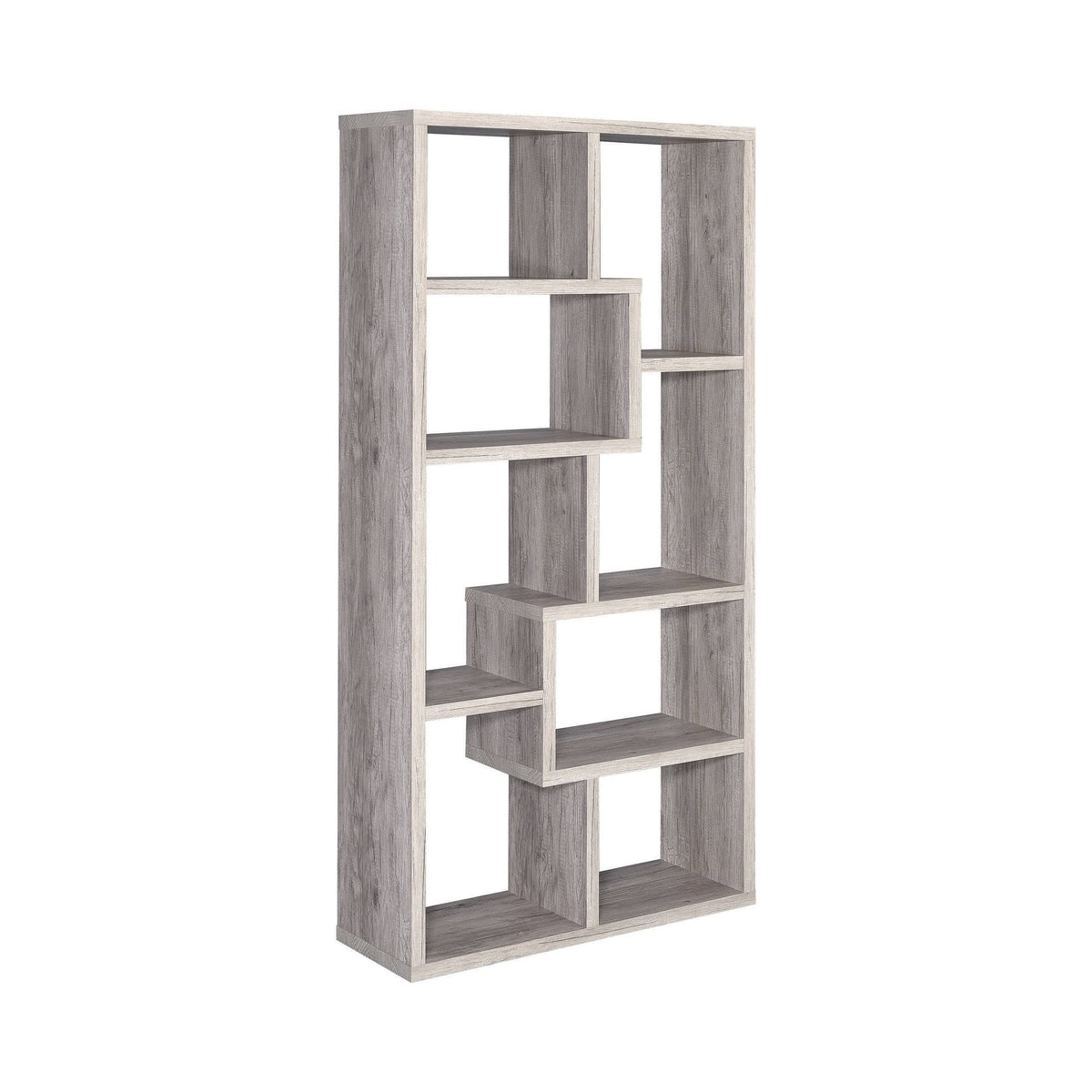8-Shelf Geometric Bookcase Cappuccino K613217