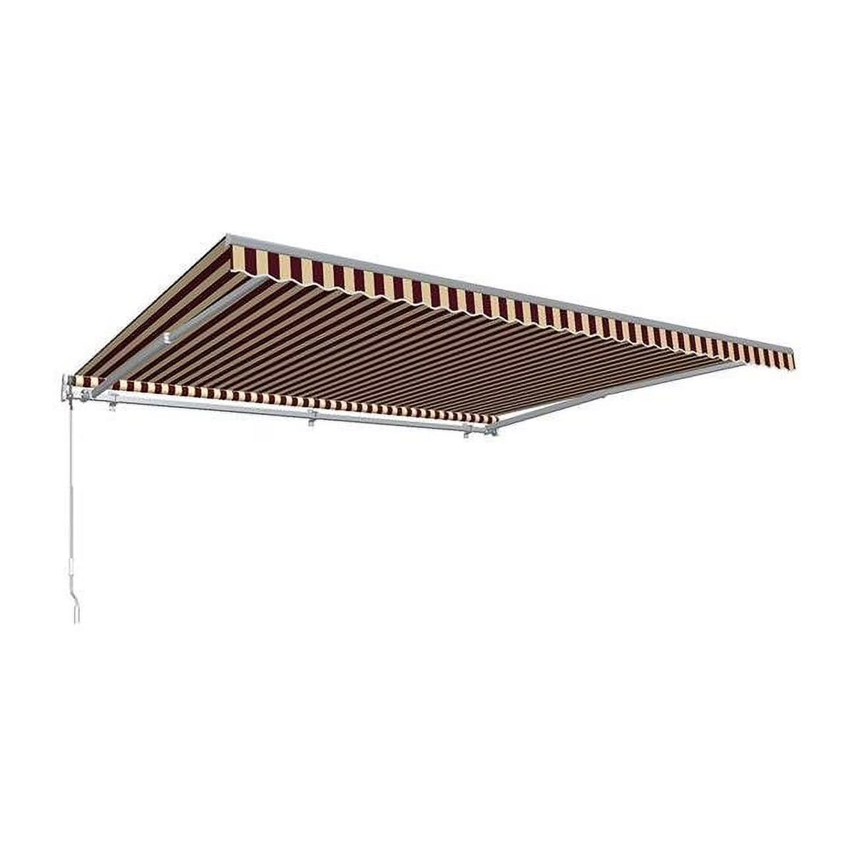 12 ft. Maui Right Motor Retractable Awning, Burgundy & Tan F909871