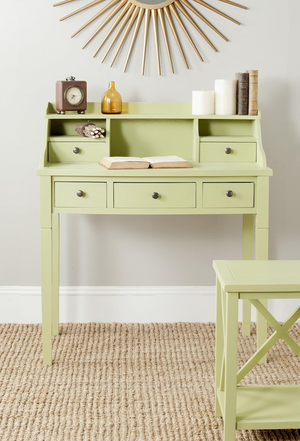 Distressed Black Writing Desk S205771