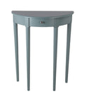 Sage Blue Half Moon Console Table with Round Legs A38378
