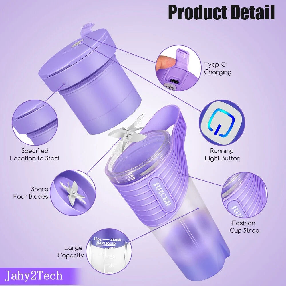 USB Rechargeable Portable Mini Juicer Cup Blender A36607