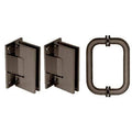 Oil Rubbed Bronze Shower Pull and Hinge Set Z9628