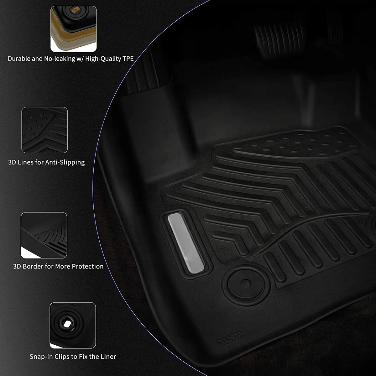 TPE Liners Floor Mats for Dodge Charger Chrysler 300 RWD G671565