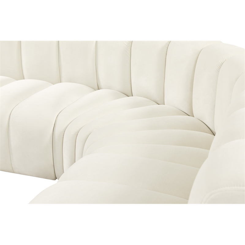 Cream Velvet Modular Sofa H667