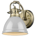 Bath Vanity with Gray Shade Aged Brass U54721