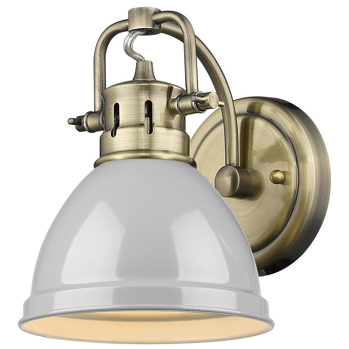 Bath Vanity with Gray Shade Aged Brass U54721
