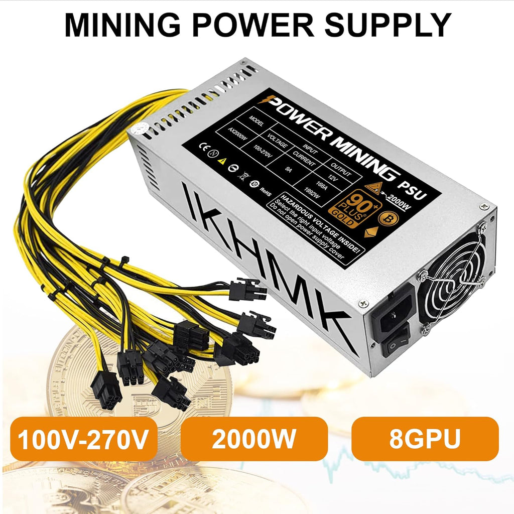 2000W 2U Mining Power Supply with Power Cable O18287