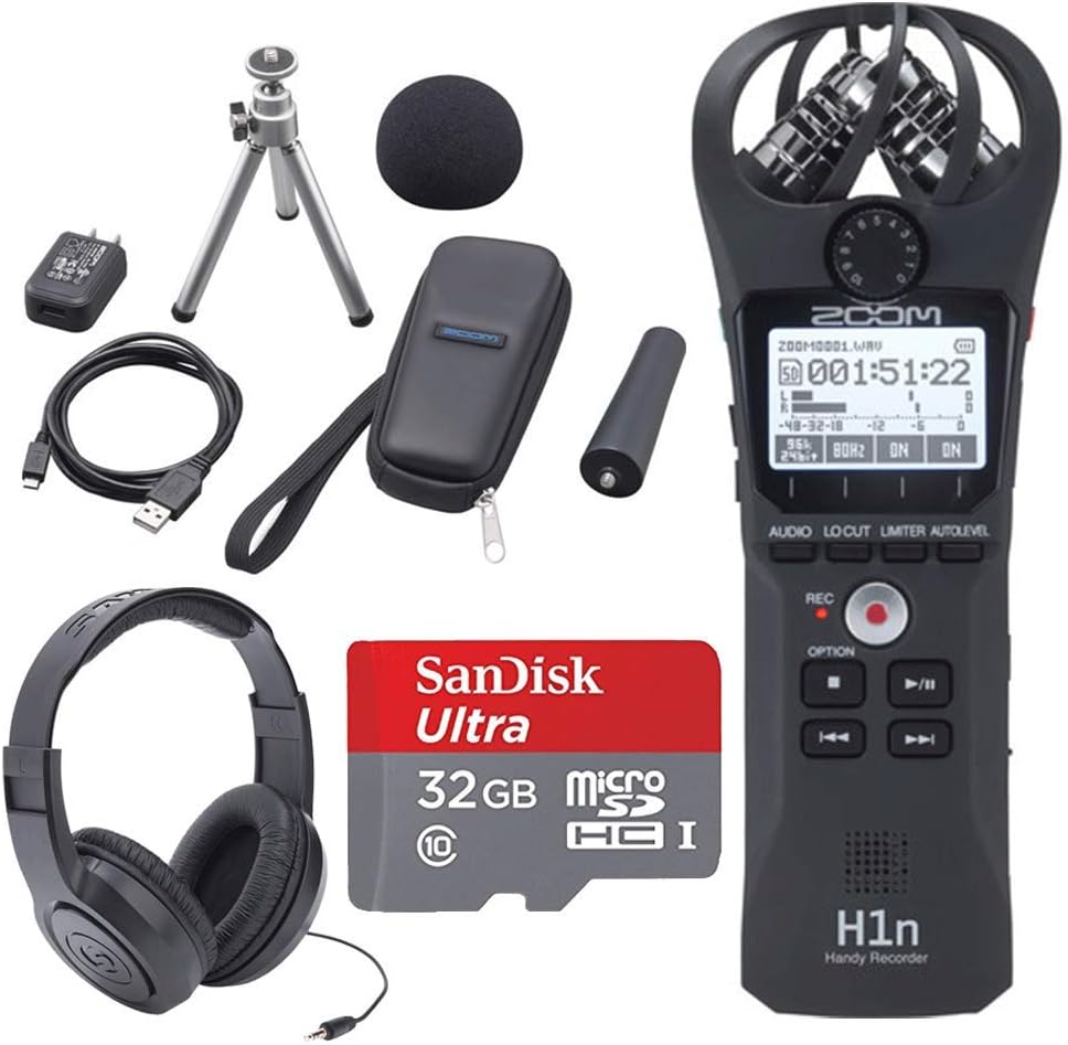 Zoom H1n Portable Handy Recorder with Onboard X/Y Microphone L294