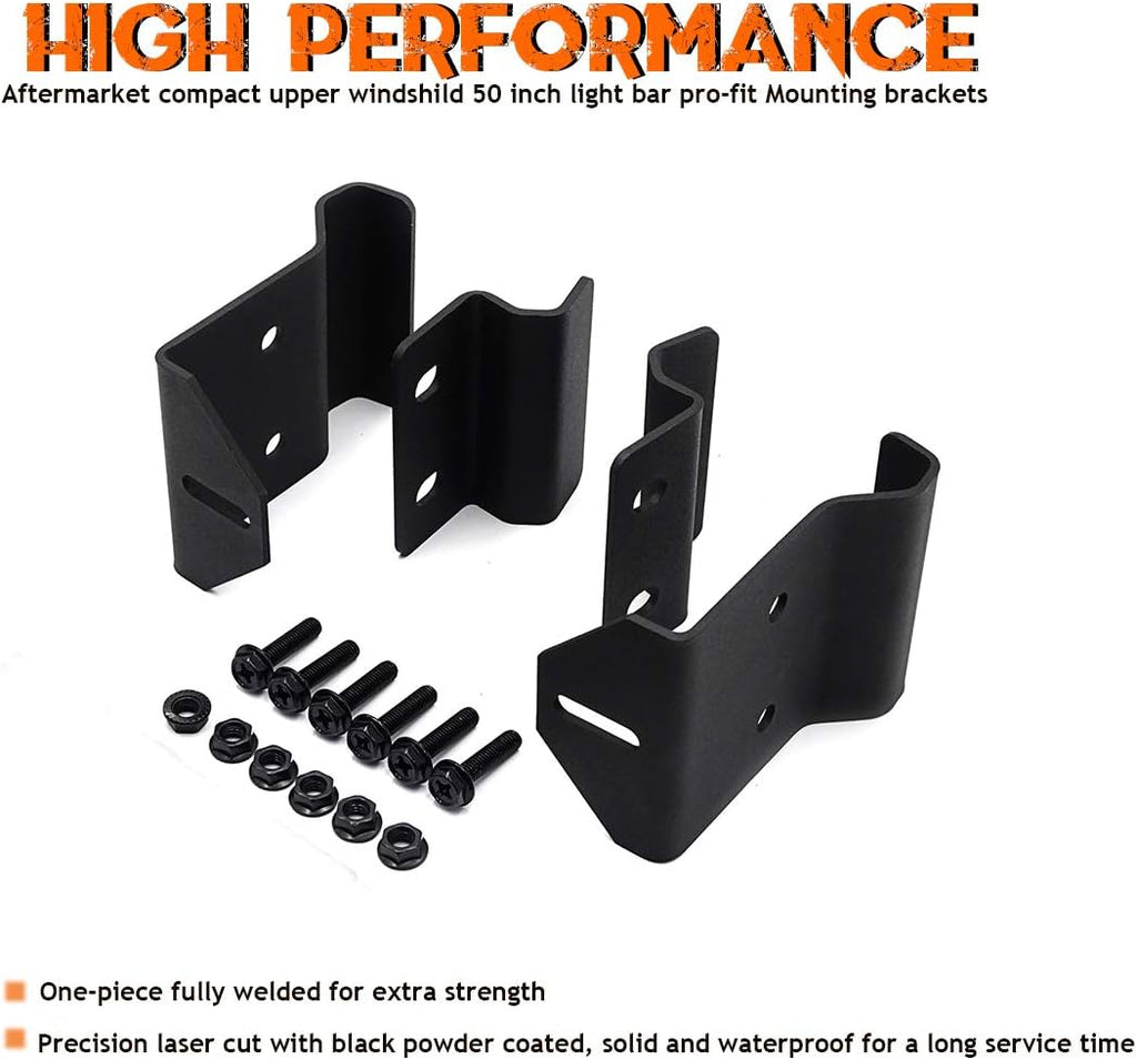 Black Mounting Bracket for Led Light Bar Pack of 2 T37000
