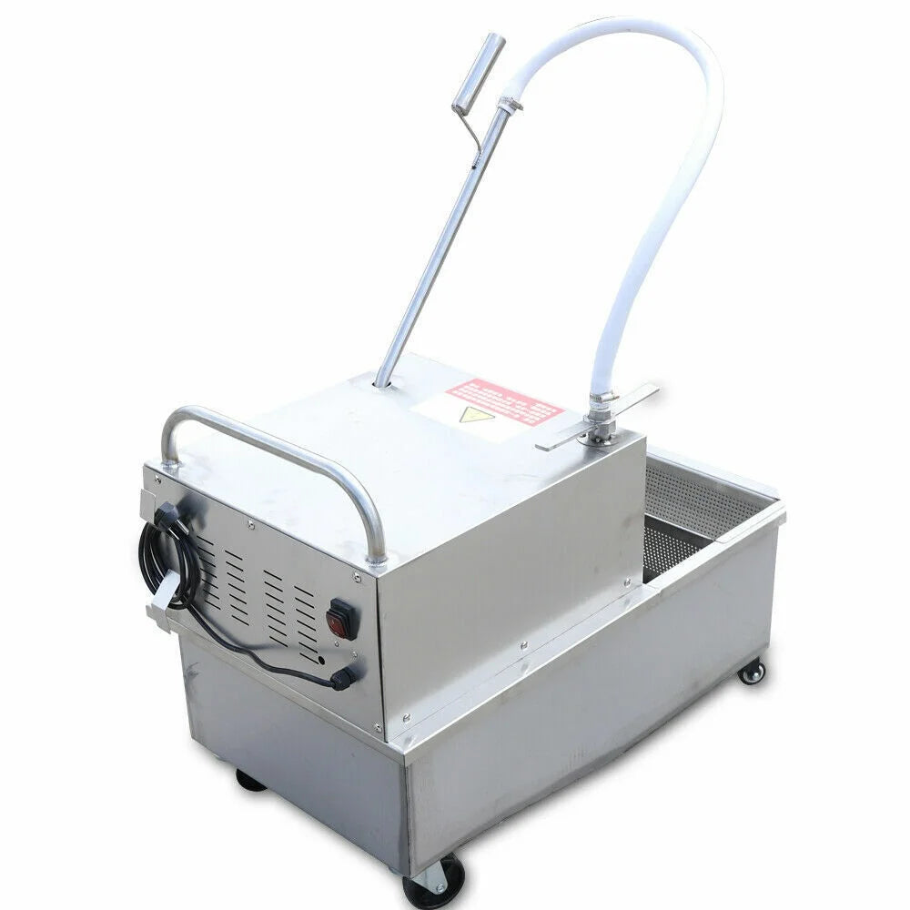 55L Fryer Oil Filter Cart Machine Commercial Kitchen Filtration System 110v/60hz P70198