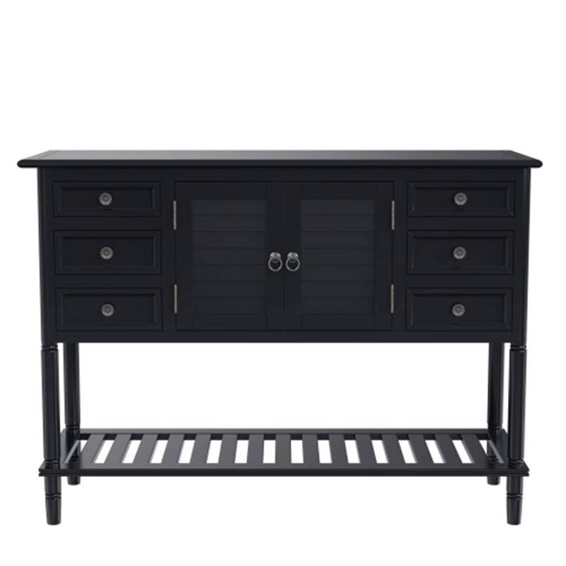 Clear Console Table with 6 Drawers and 1 Shelf U9083