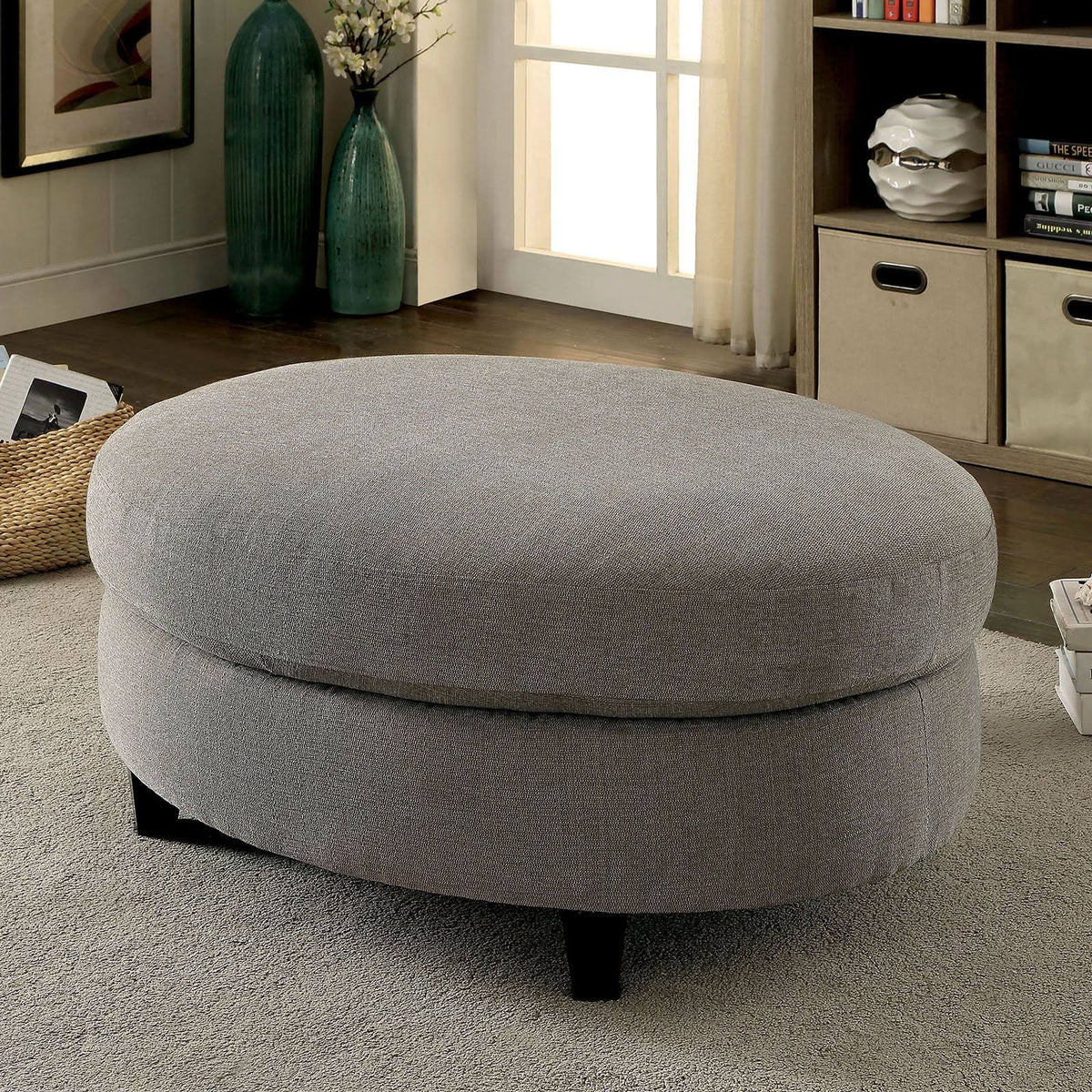 Warm Gray Ottoman G75317