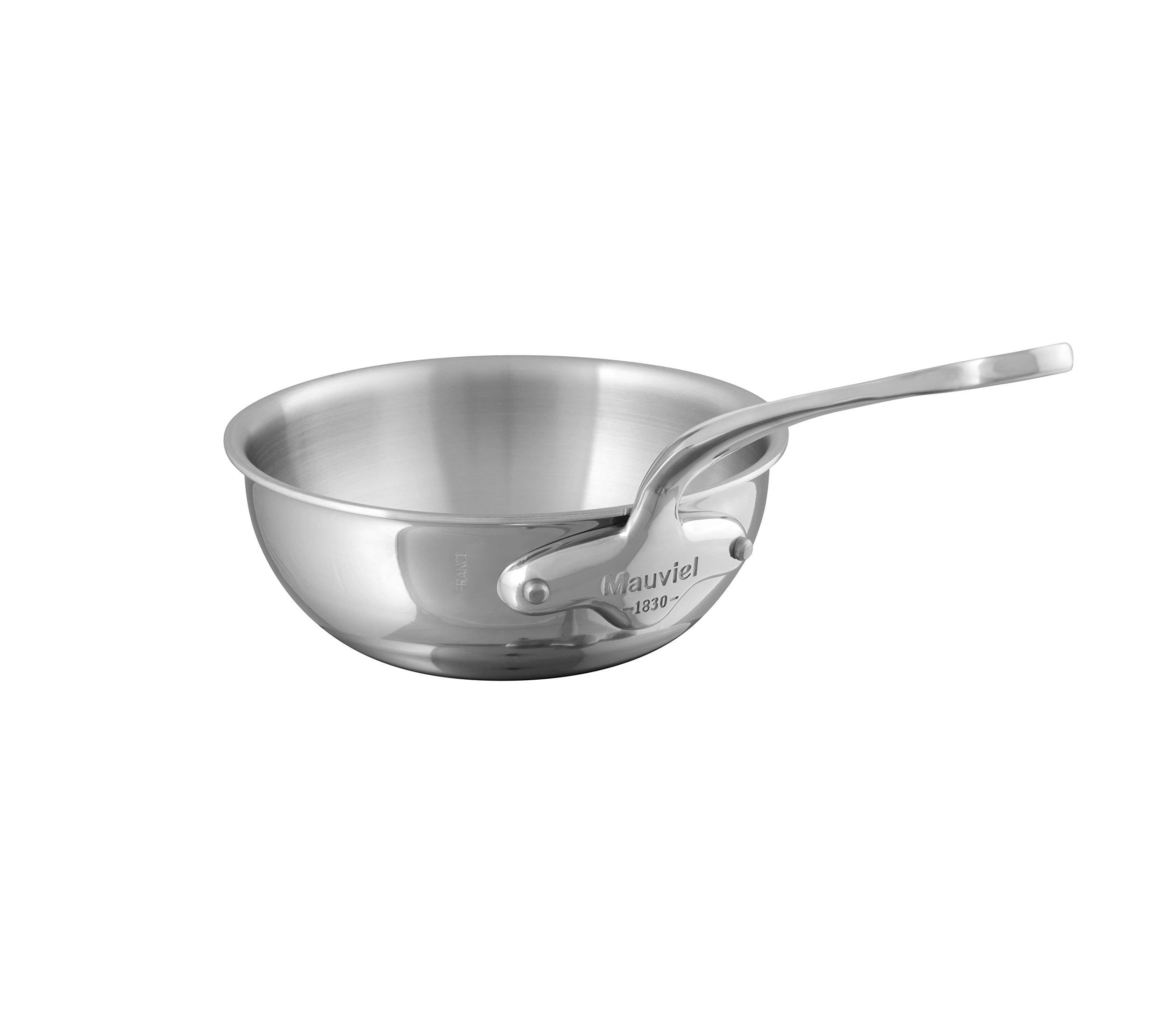 0.9 Qt. Stainless Steel Curved Splayed Saute Pan V88604