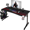 Black 55 Inch Gaming Desk with Carbon Fibre Surface Q945