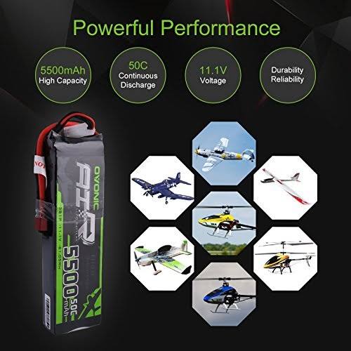 2x 5500mAh 50C 3S 11.1V Lipo Battery Deans B614