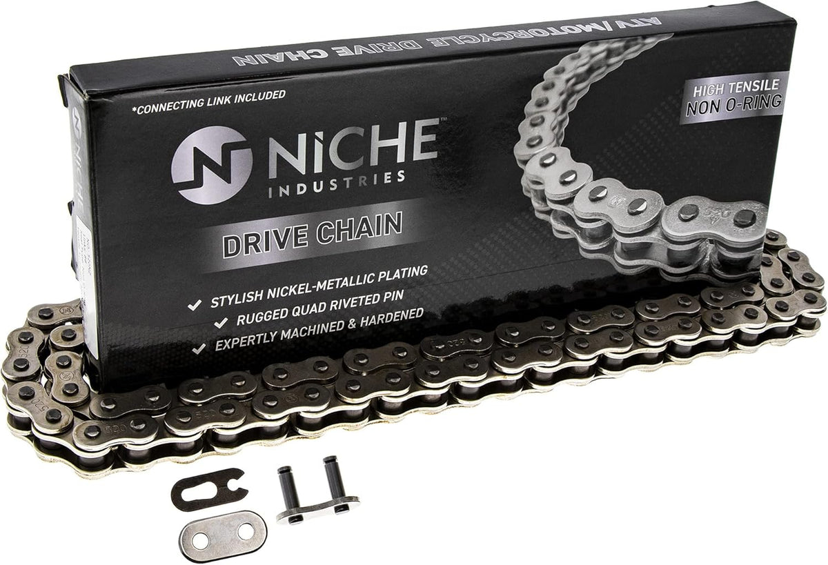 Drive Sprocket Chain Combo Front 16 Rear 48 Tooth 520NZ Standard 116 Links Pack of 2 R495066