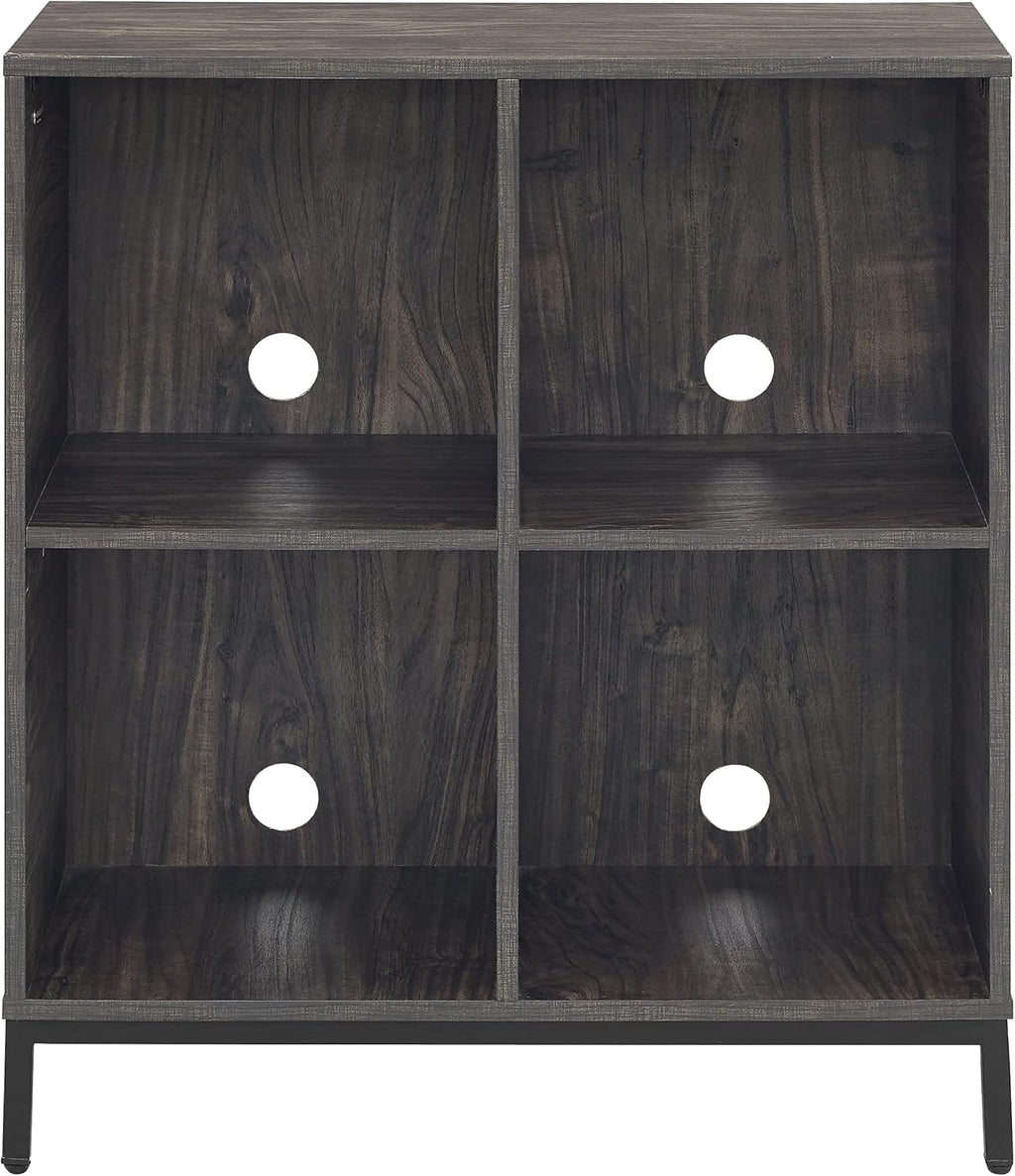Brown Ash Record Storage Cube Bookcase P1914