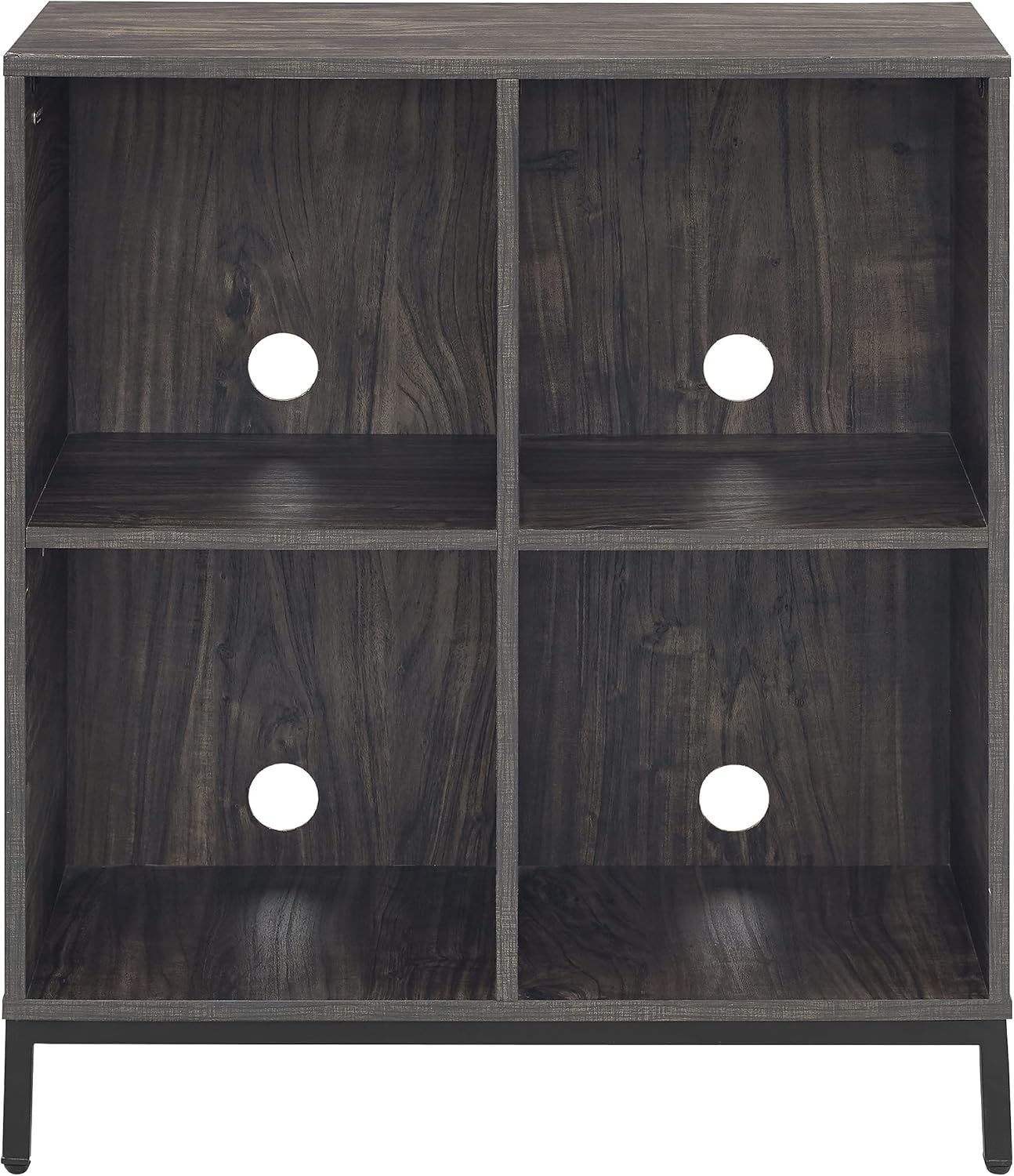 Brown Ash Record Storage Cube Bookcase P1914