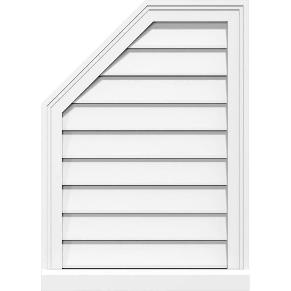Octagonal Surface Mount PVC Gable Vent with Brickmould K256671