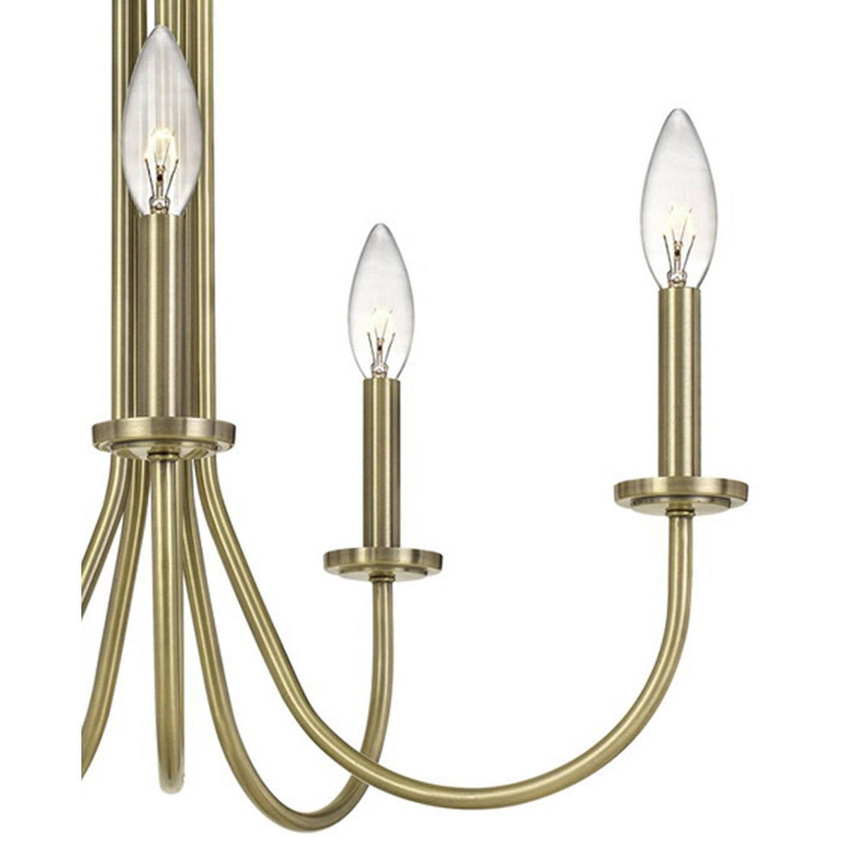 5-Light Metal Chandelier Antique Brass U77421