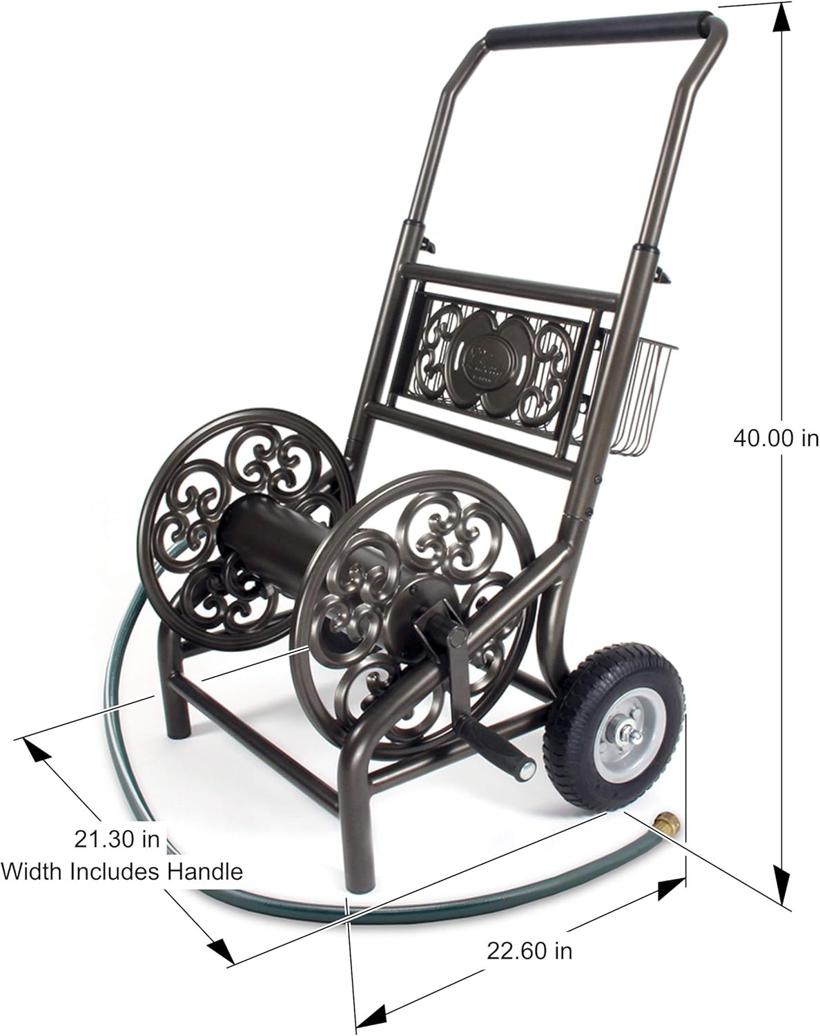 Bronze 2-Wheel Garden Hose Reel Cart C252197