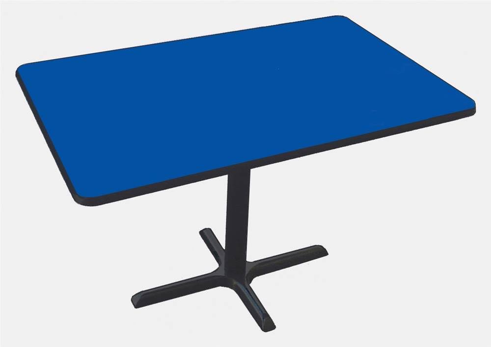 Mahogany Cafe and Breakroom Table with Cross Base A152603