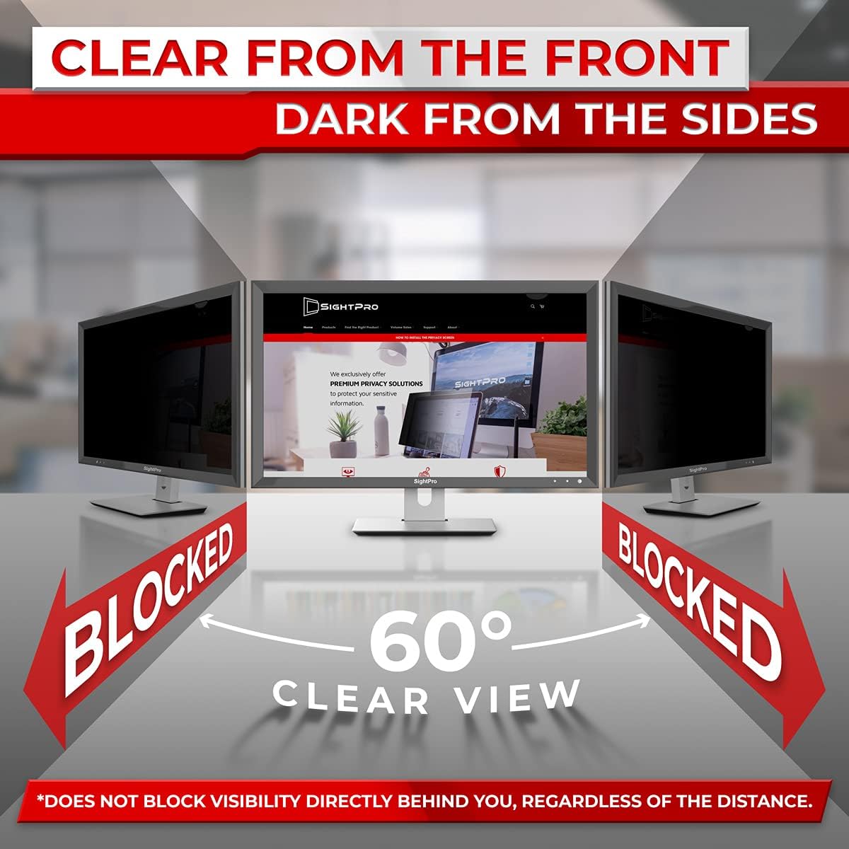 27 Inch Computer Privacy Screen Filter for 16:9 Widescreen Monitor, Pack of 2 R185612