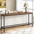 Rustic Wood Finish Narrow Console Table D449192