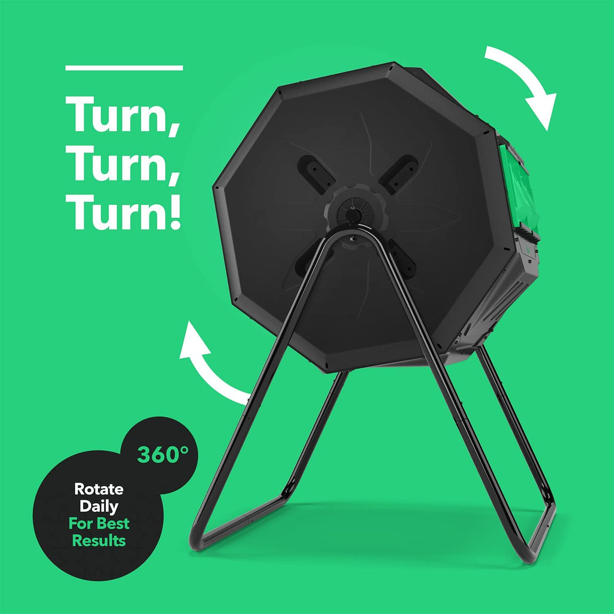 Dual Chamber 42 gal Outdoor Compost Bin V768