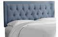 Blue Velvet Tufted Headboard Cal King Y5874