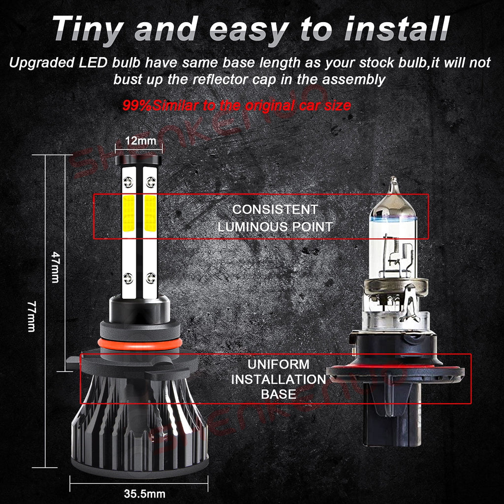 9005 H11 LED Headlight Bulbs 6x Bulbs Combo A86632