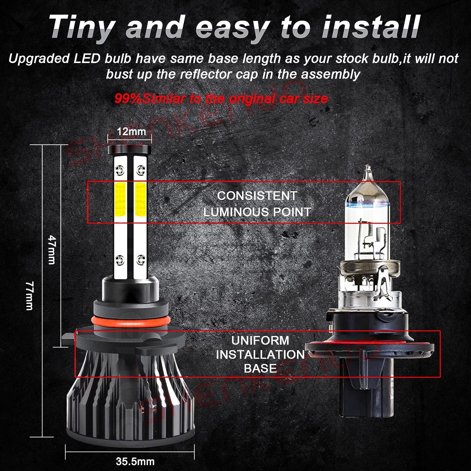 9005 H11 LED Headlight Bulbs 6x Bulbs Combo A86632