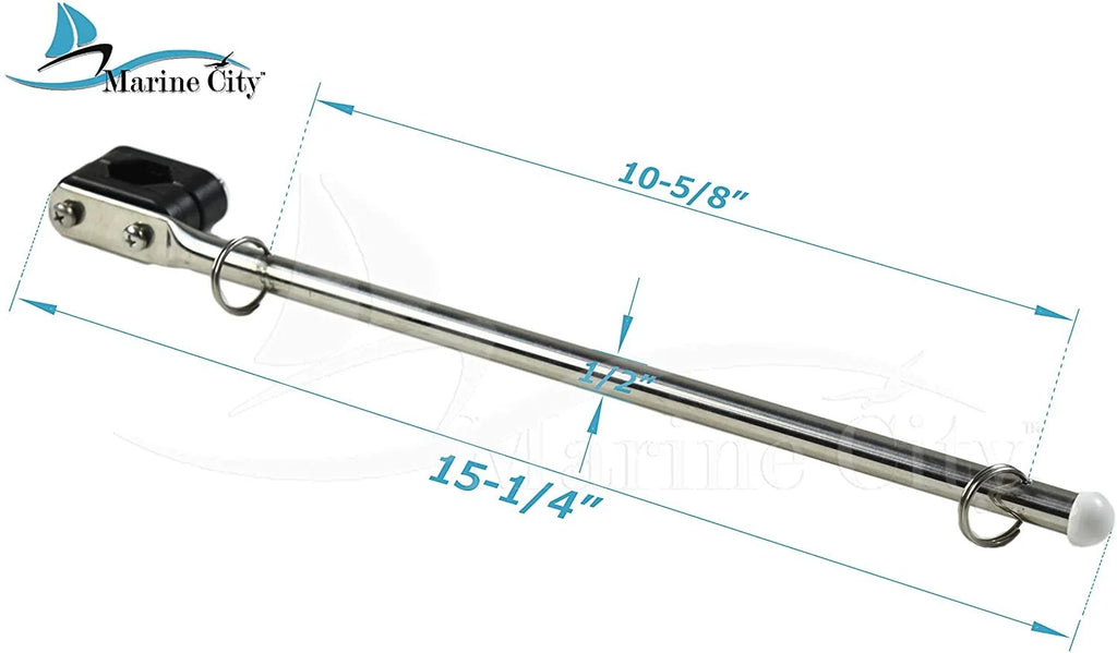 316 Stainless Steel Flag Pole with 12 X 18 Inches US Flag Q735