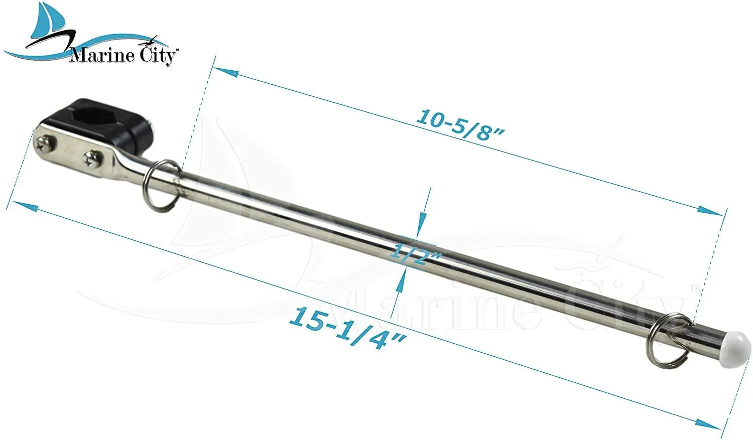 316 Stainless Steel Flag Pole with 12 X 18 Inches US Flag Q735