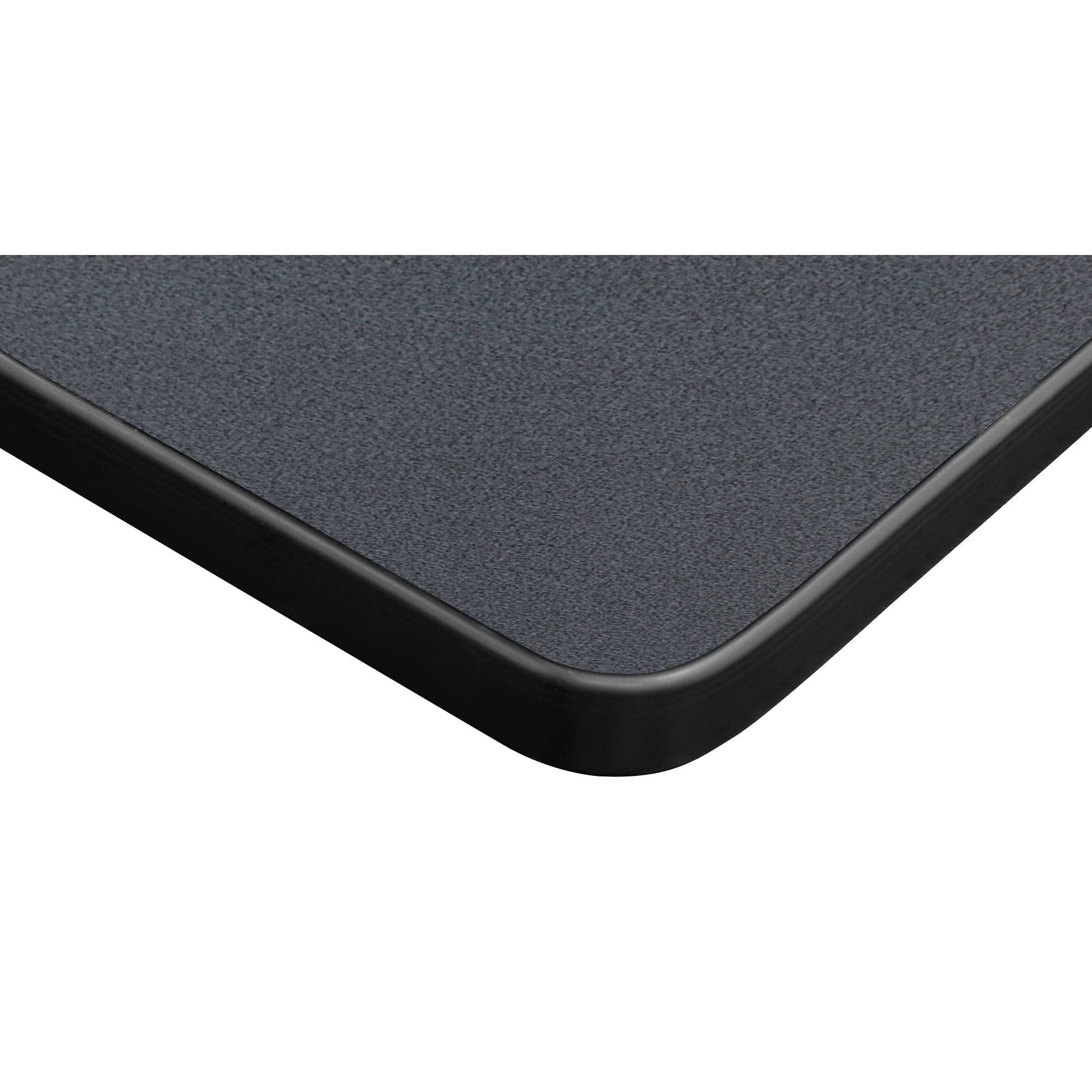 Mahogany/Black L-Desk with Return V84480