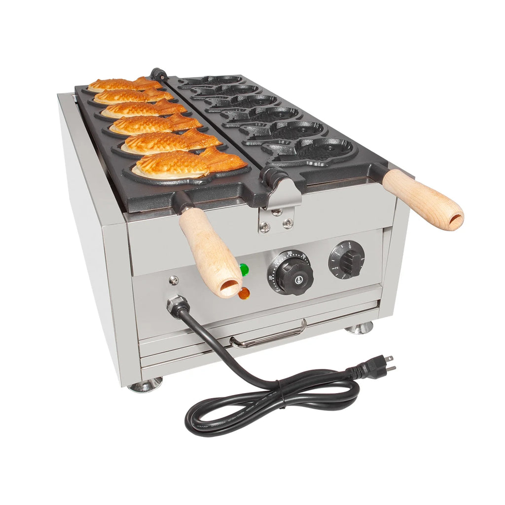 6 Close-Mouth Fish Shaped Waffle Electric Taiyaki Machine E879